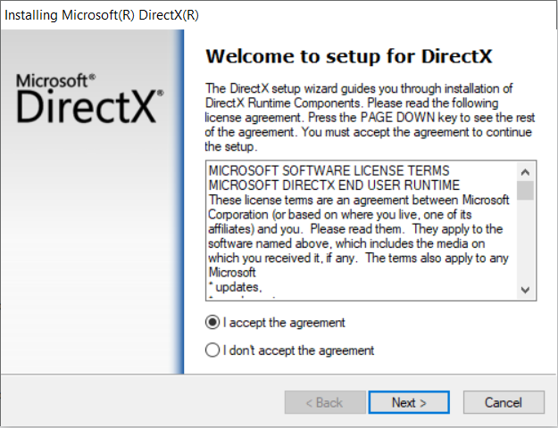 ขั้นตอนการติดตั้ง DirectX End-User ..  