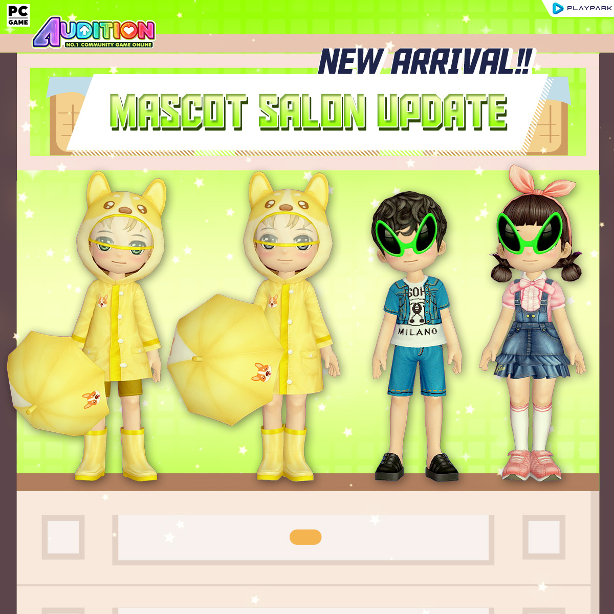 PATCH UPDATE 4 กันยายน : เพลงใหม่, Mascot Salon และ ไอเทมใหม่!  