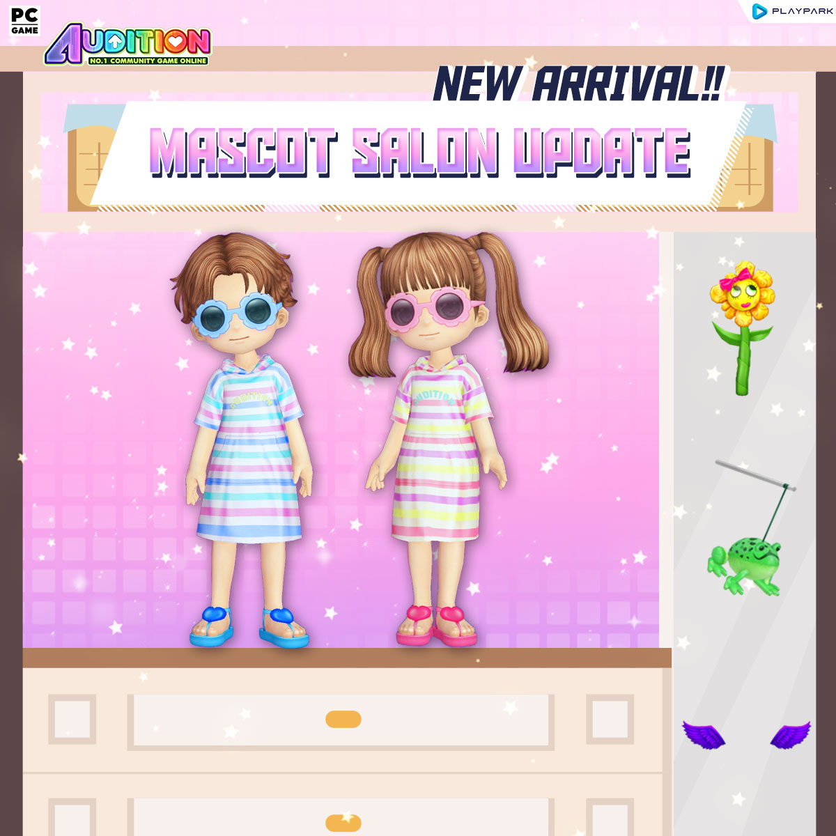 PATCH UPDATE 2 ตุลาคม : เพลงใหม่, Mascot Salon, 1600x900 Resolution และ ไอเทมใหม่!  