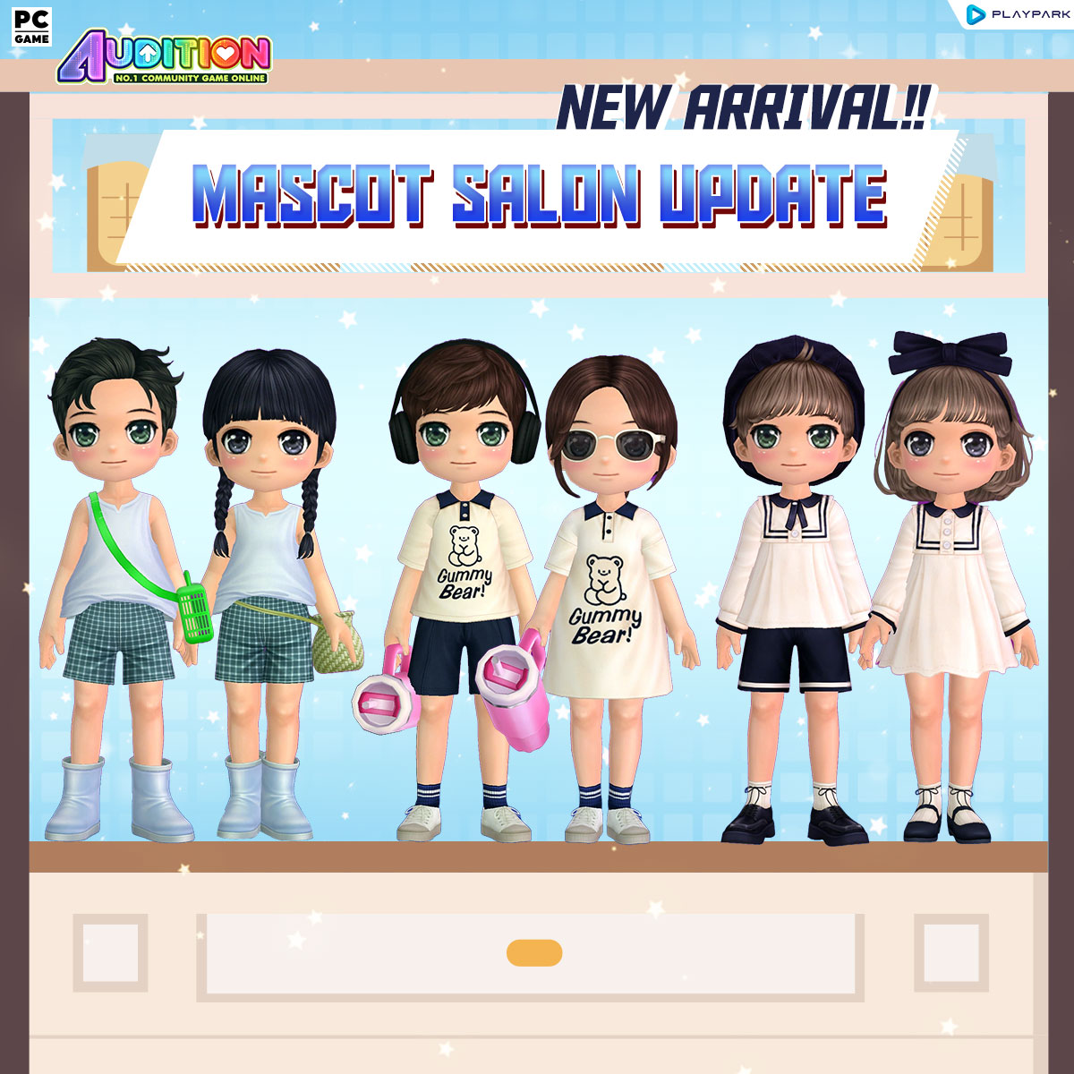 PATCH UPDATE 11 มิถุนายน : เพลงใหม่, Mascot Salon และไอเทมใหม่!!  