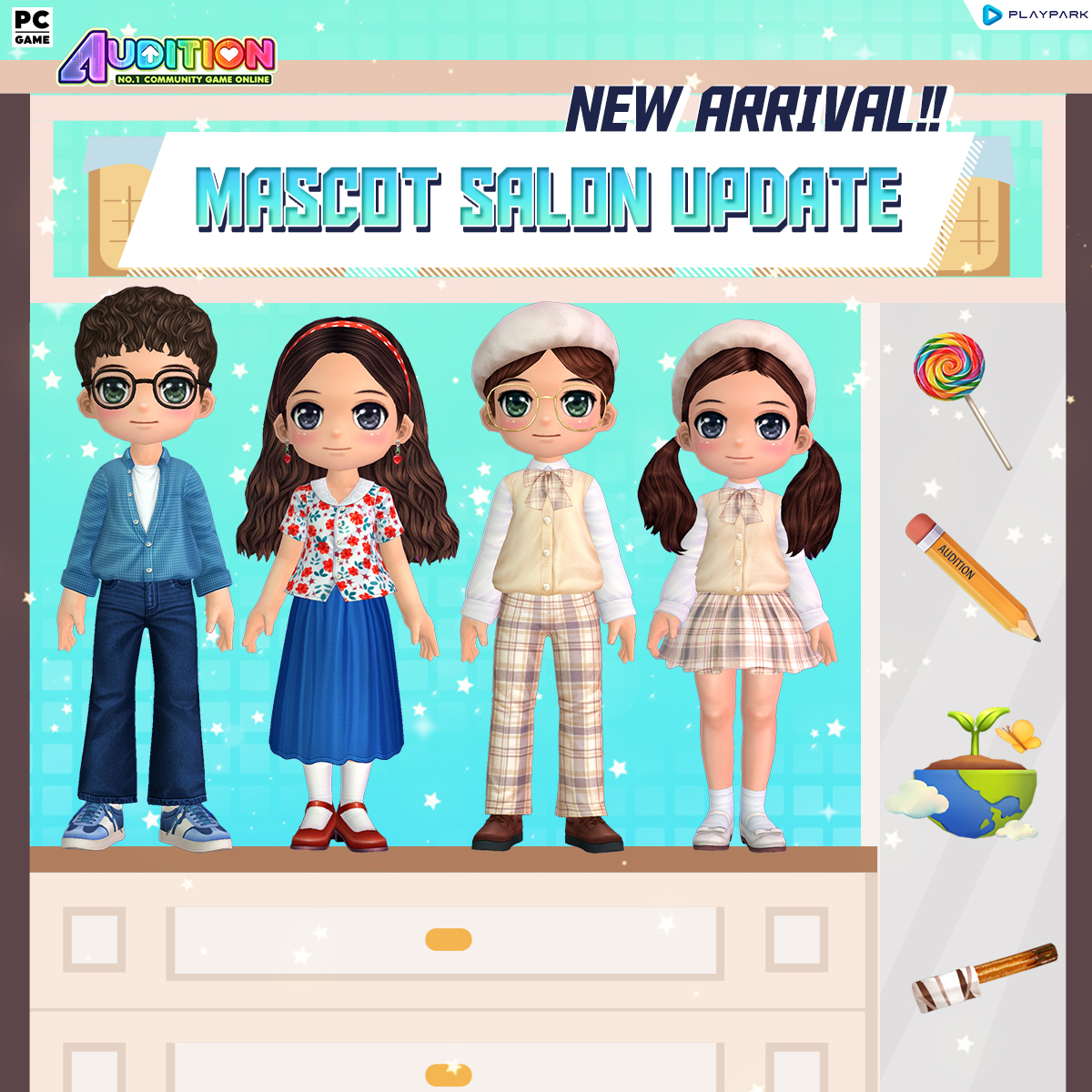 PATCH UPDATE 9 กรกฎาคม : เพลงใหม่, Mascot Salon, Couple license & Ring Update และไอเทมใหม่!!  
